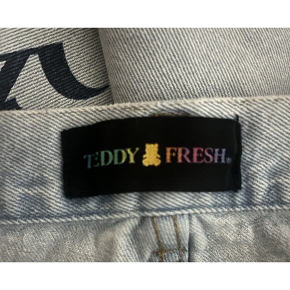 Teddy Fresh, Doodle ,Screen Printed ,Jeans by Hila Klein, Size 34 X 32 - Picture 4 of 7